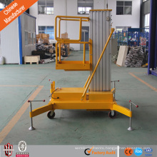 Glass cleaning equipment Lift / hydraulic vertical aluminium single mast platform lift